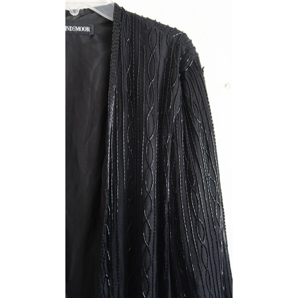 Windsmoor Black Beaded Silk Jacket - Size Small - Picture 3 of 9